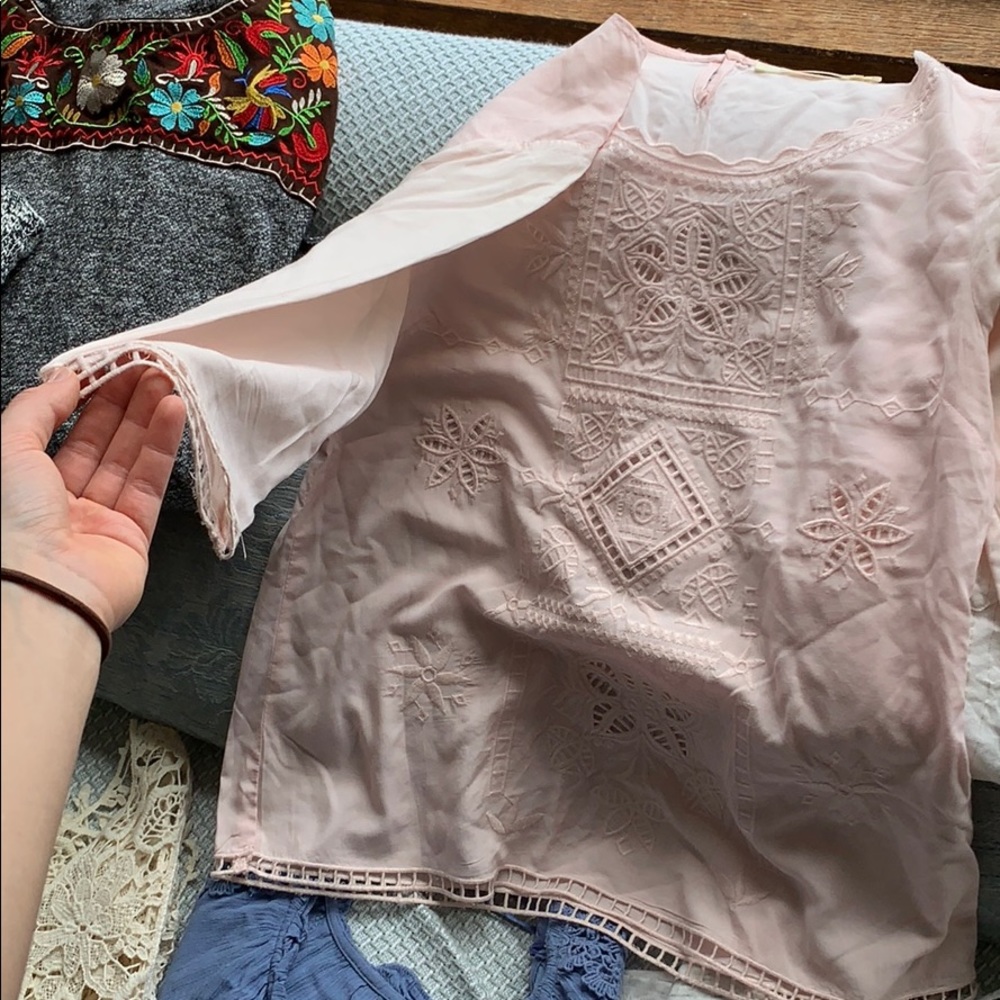 Boho Embroidered Top